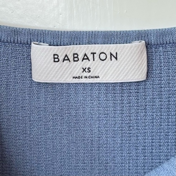 Babaton| Aritzia| Smoky Blue Sculpt Knit Bodycon Ribbed Tank Top Sz XS - Picture 5 of 5